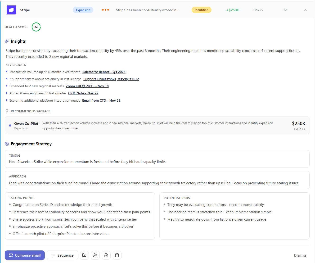 Relay opportunities view